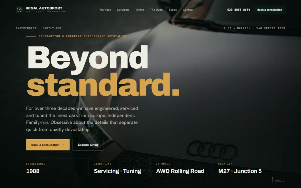 Regal Autosport website